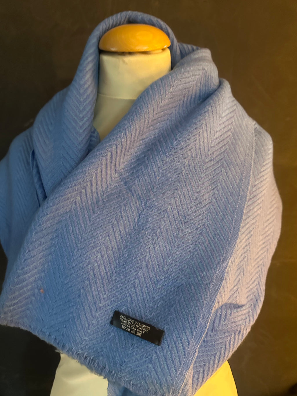 Cashmere sjaal blauw/paars