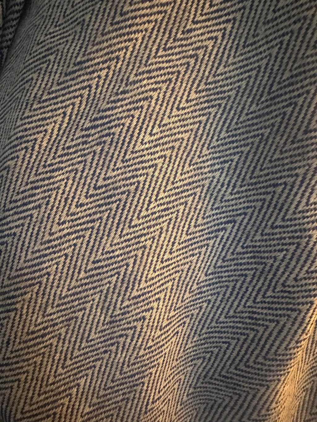 Dunner geweven cashmere sjaal blauw wit