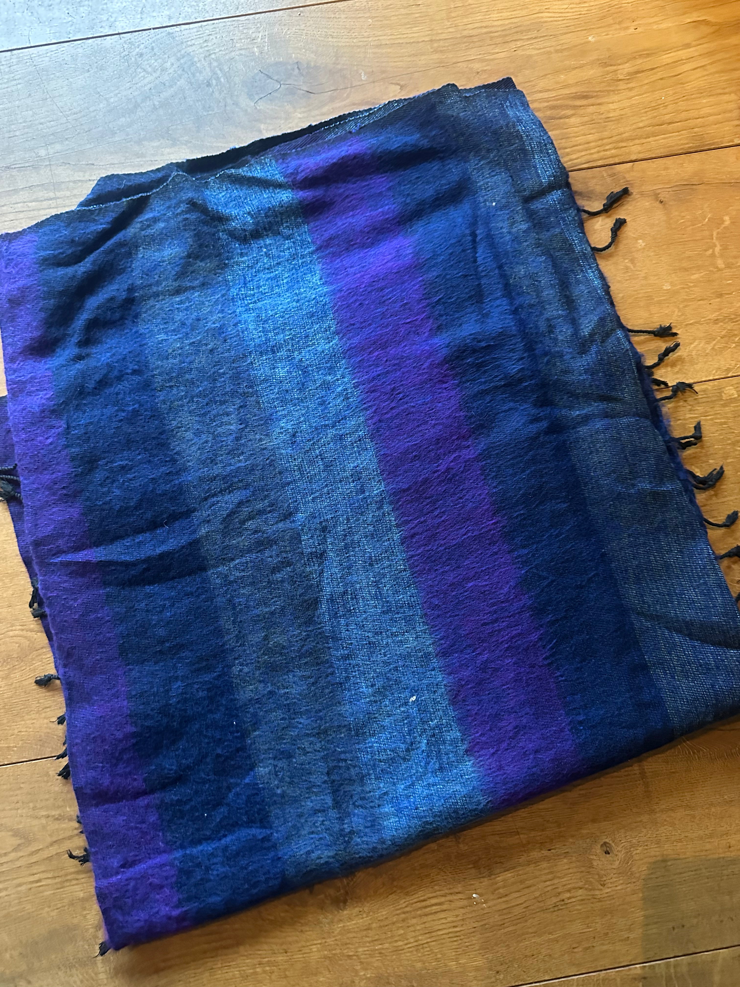 Warme deken paars/blauw