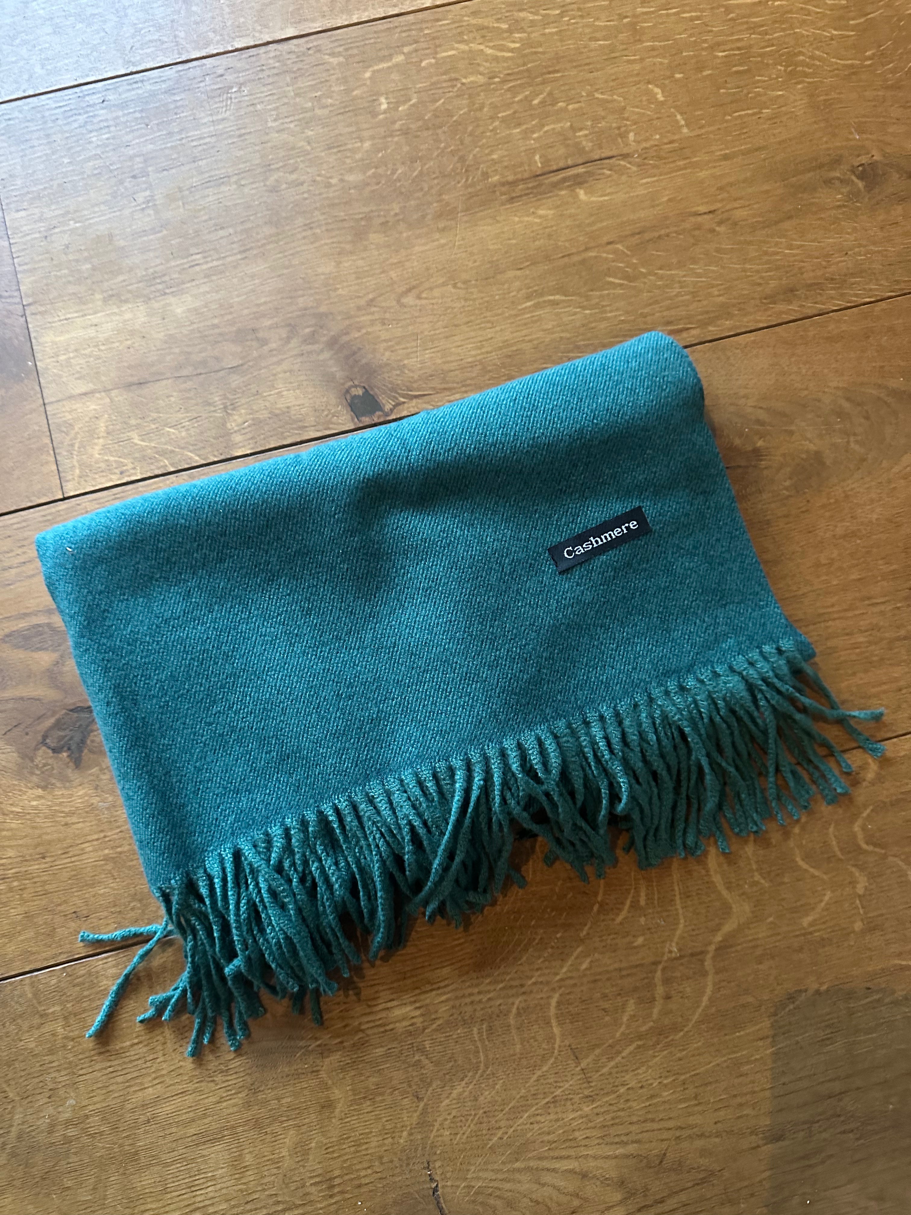 Groene cashmer sjaal