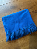 Blauwe cashmere sjaal