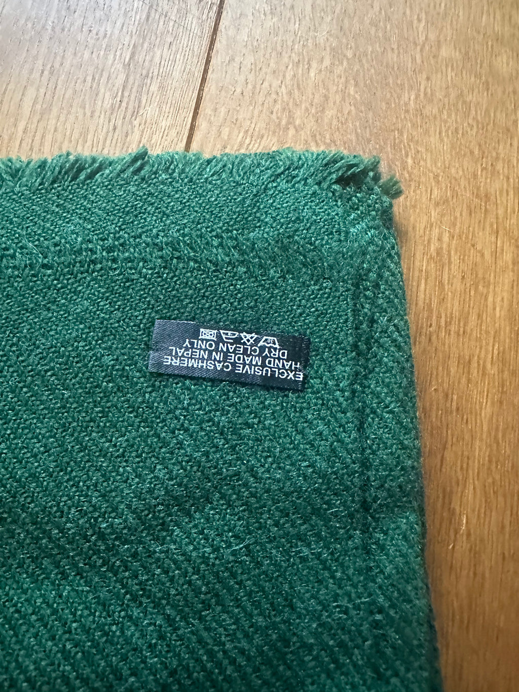 Groene cashmere sjaal