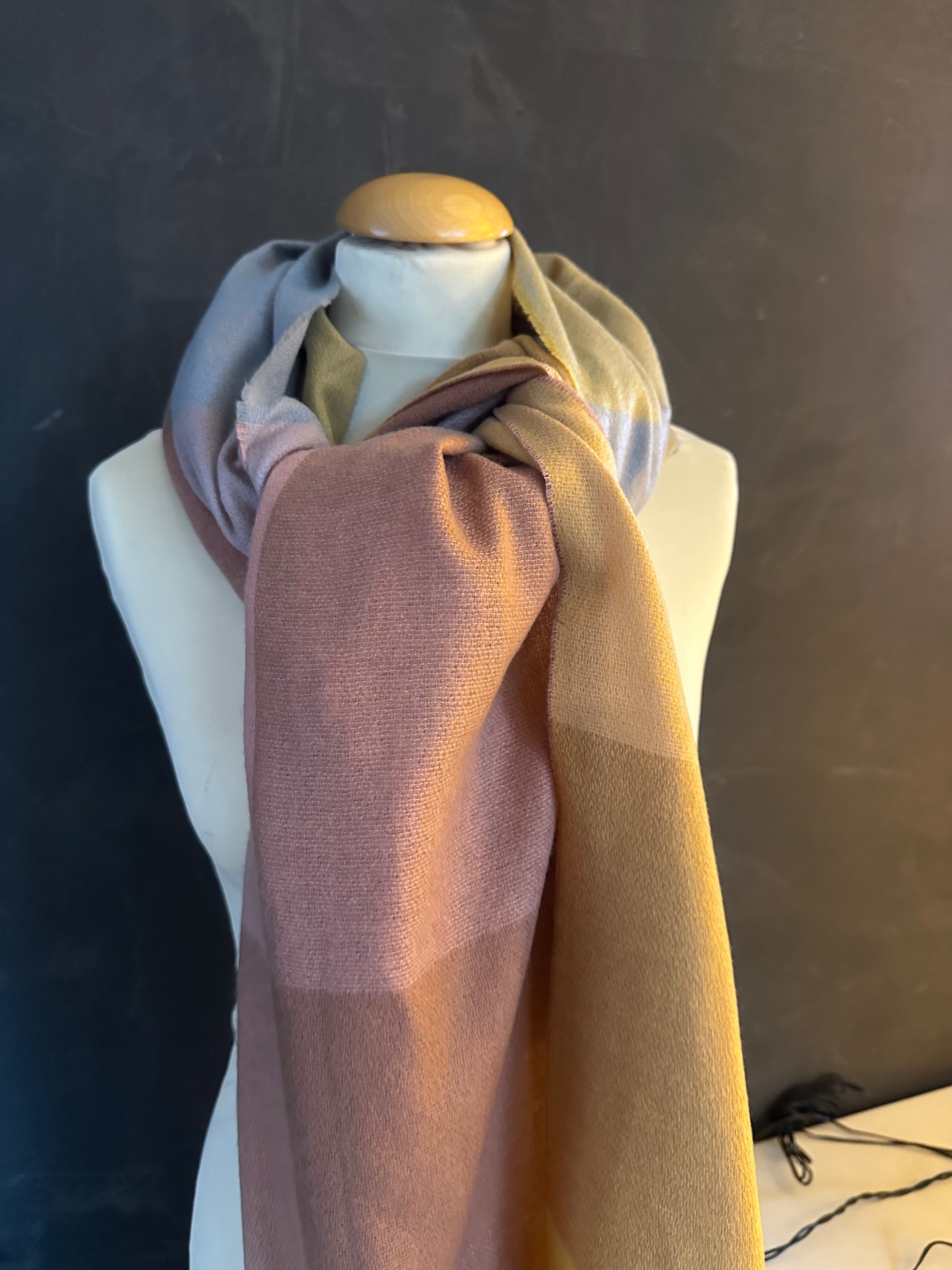 pastelkleuren cashmere sjaal