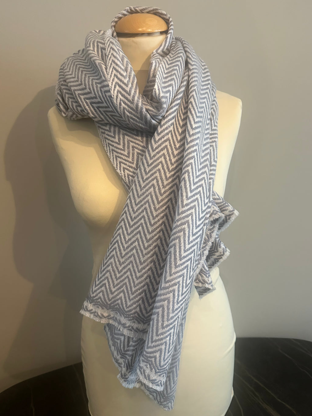 Cashmere sjaal grijs