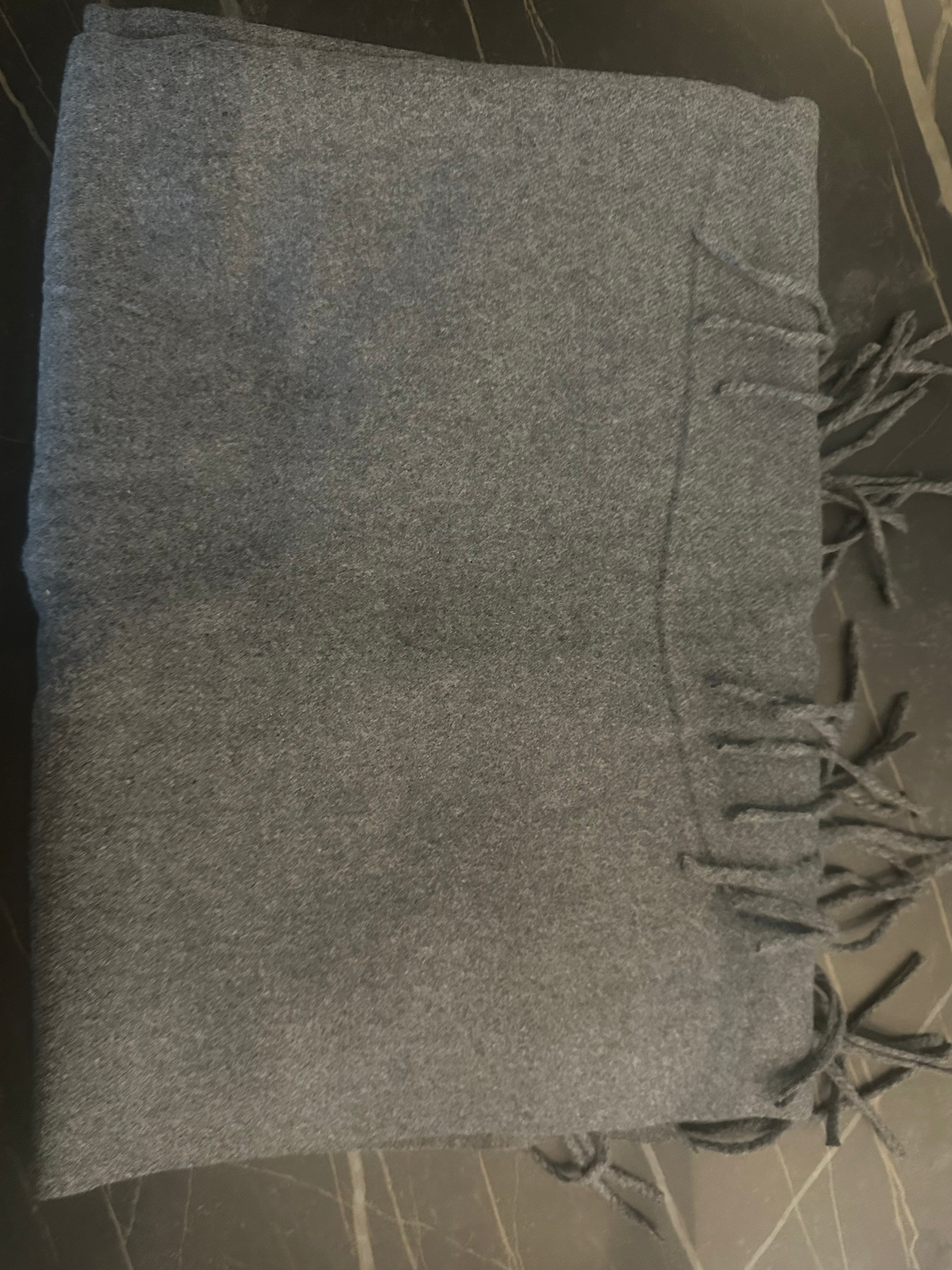 Cashmere sjaal donkergrijs