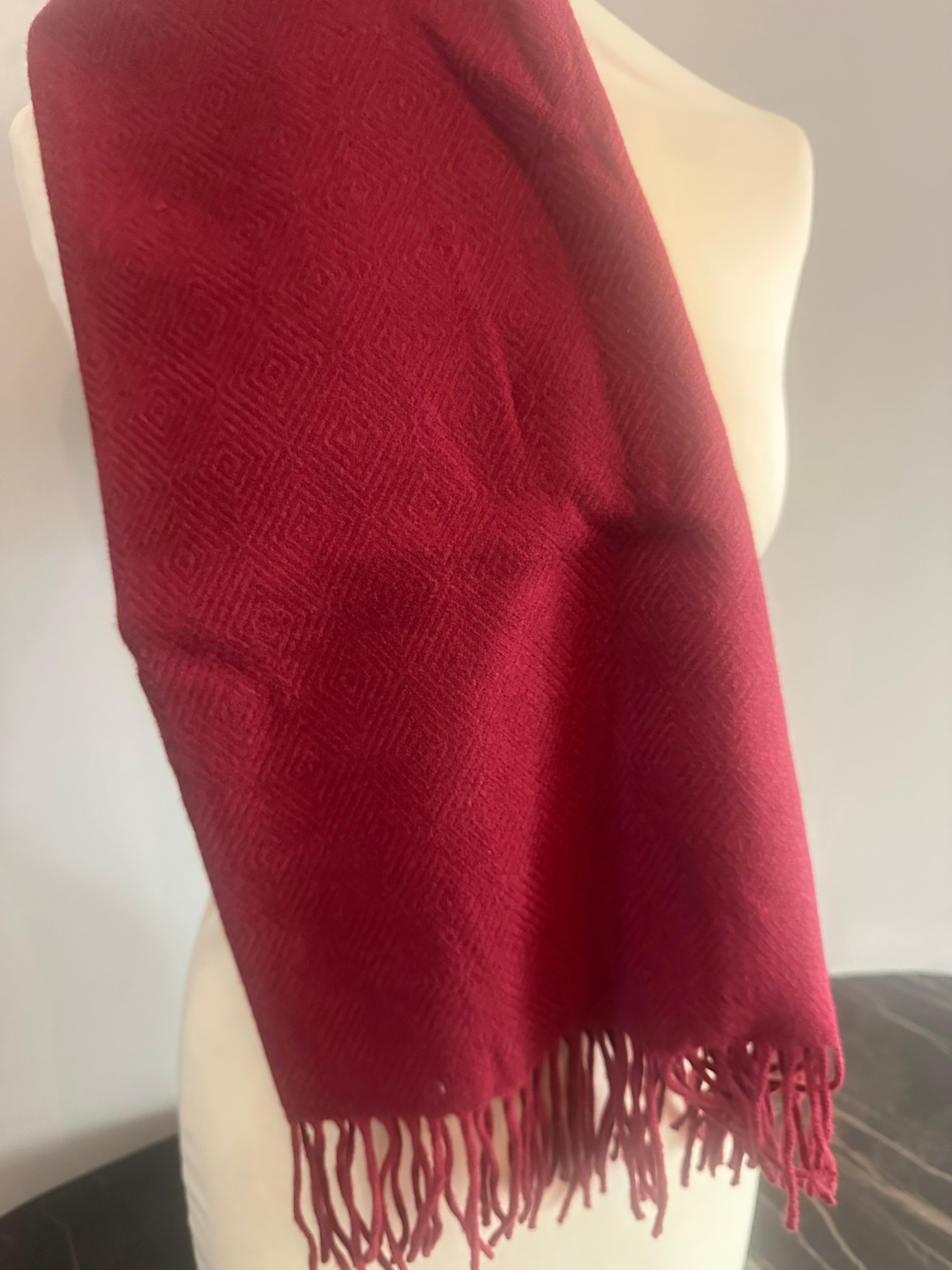 Bordeaux rode cashmere sjaal